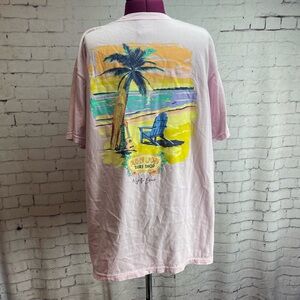 Comfort Colors Ron Jon surf shop Myrtle beach short sleeve pink tshirt size L